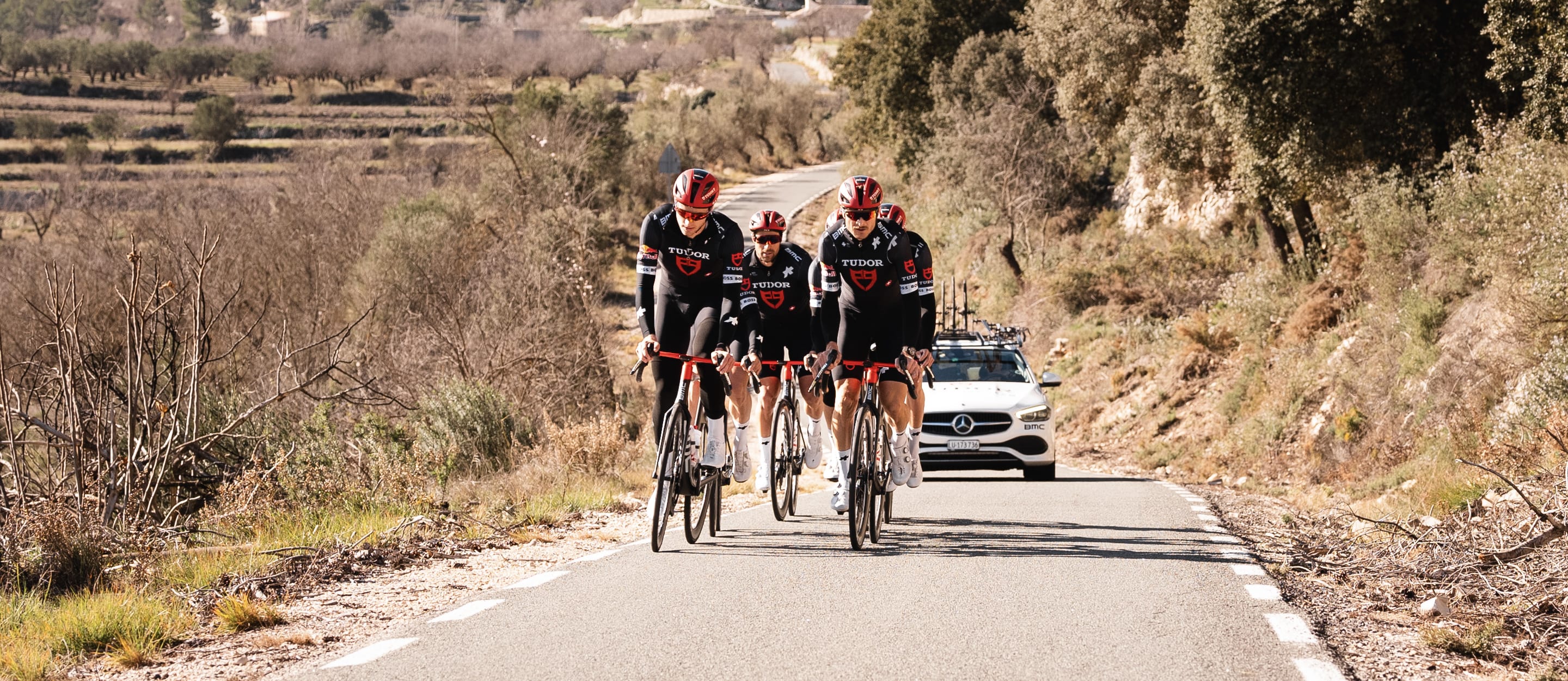 Tudor Pro Cycling Team on the road