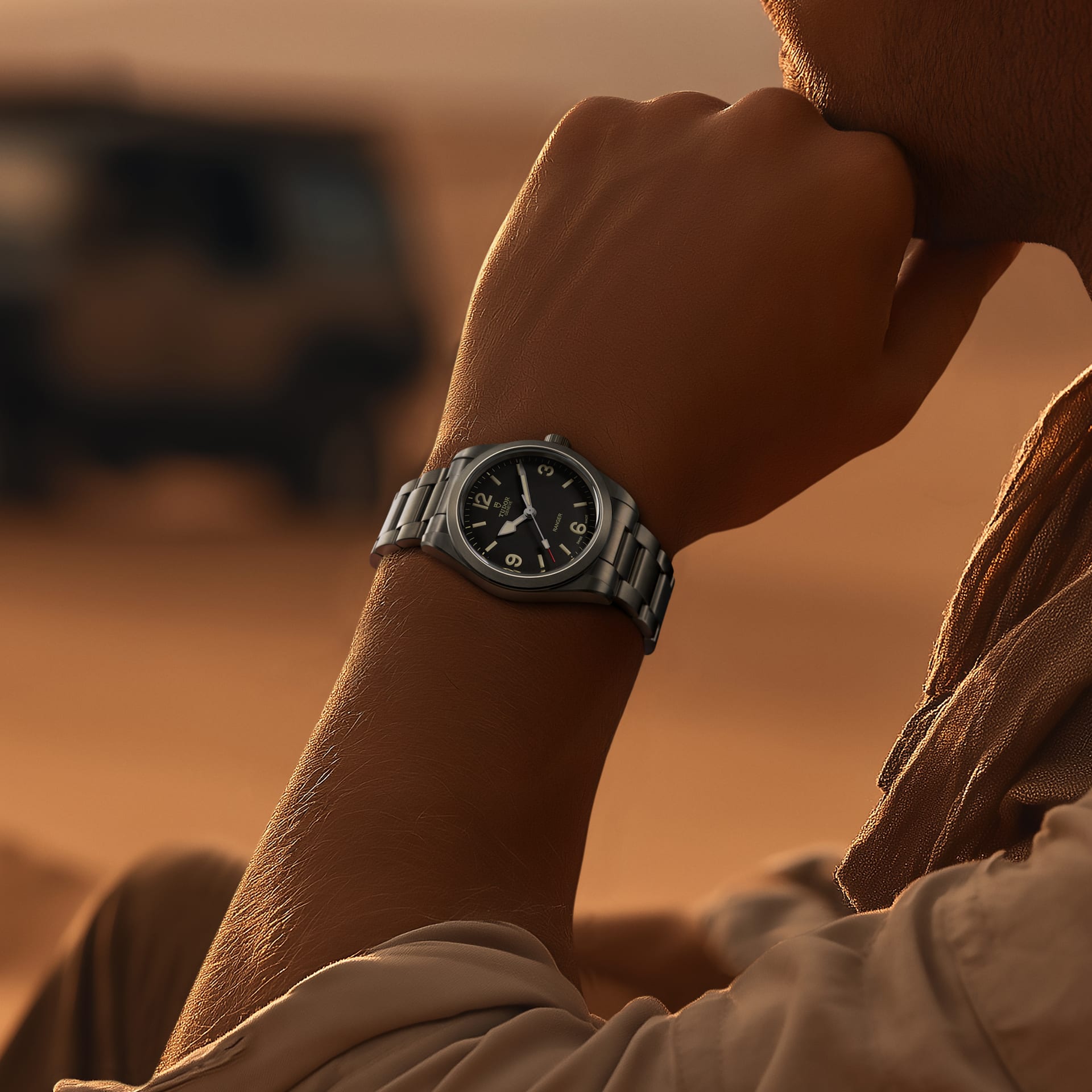 Ranger strap on sandy terrain