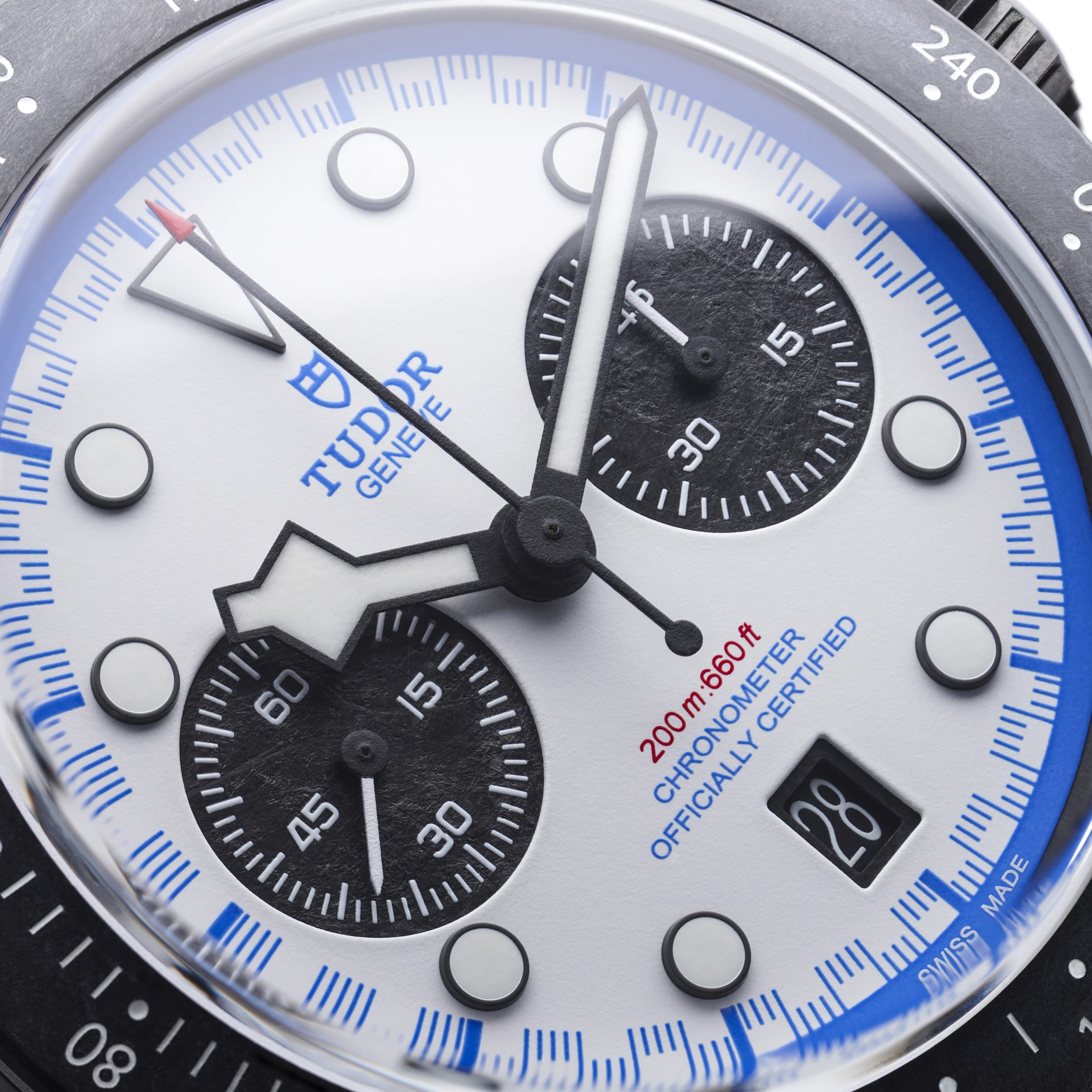 Racing white dial
