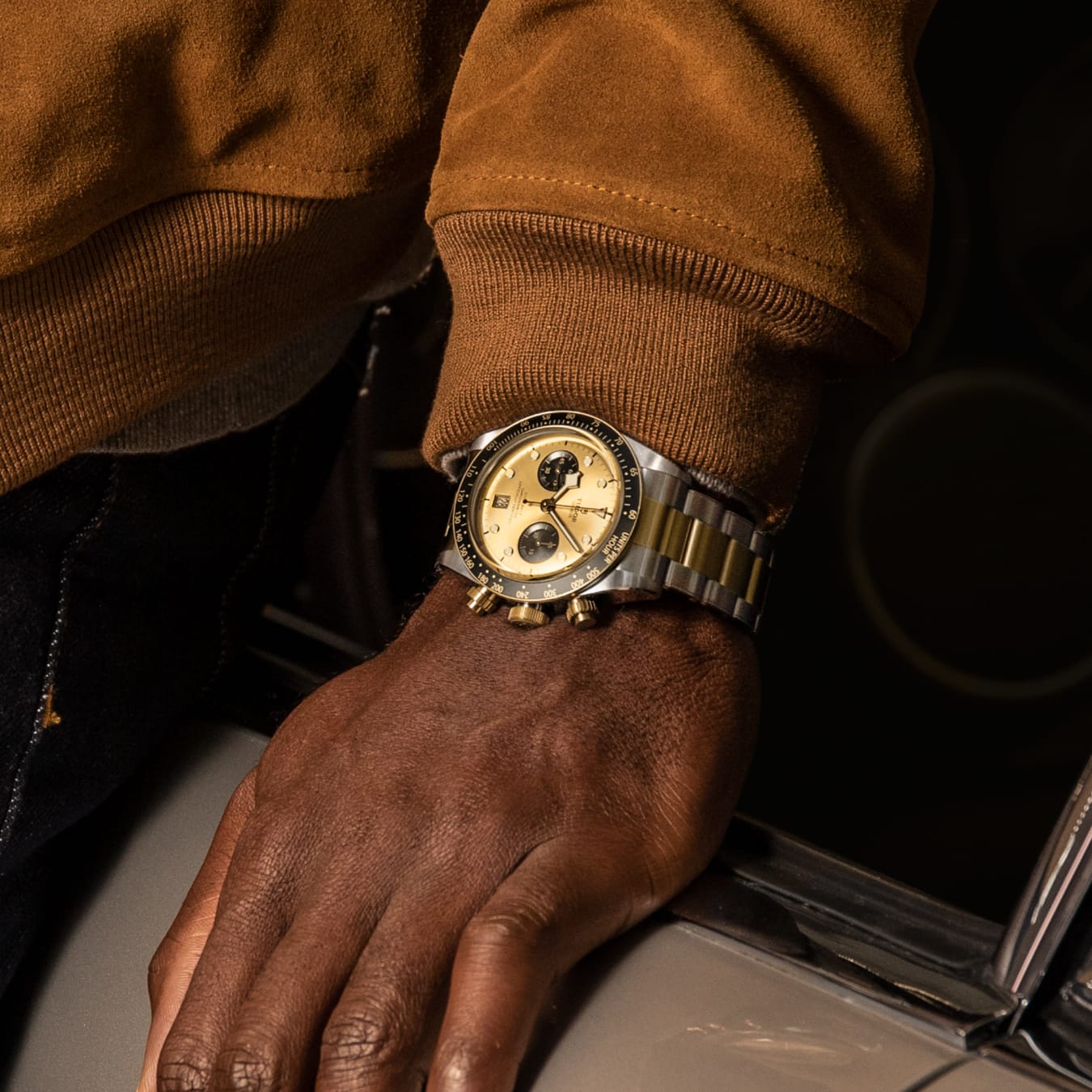 Tudor black bay s&g on wrist sale