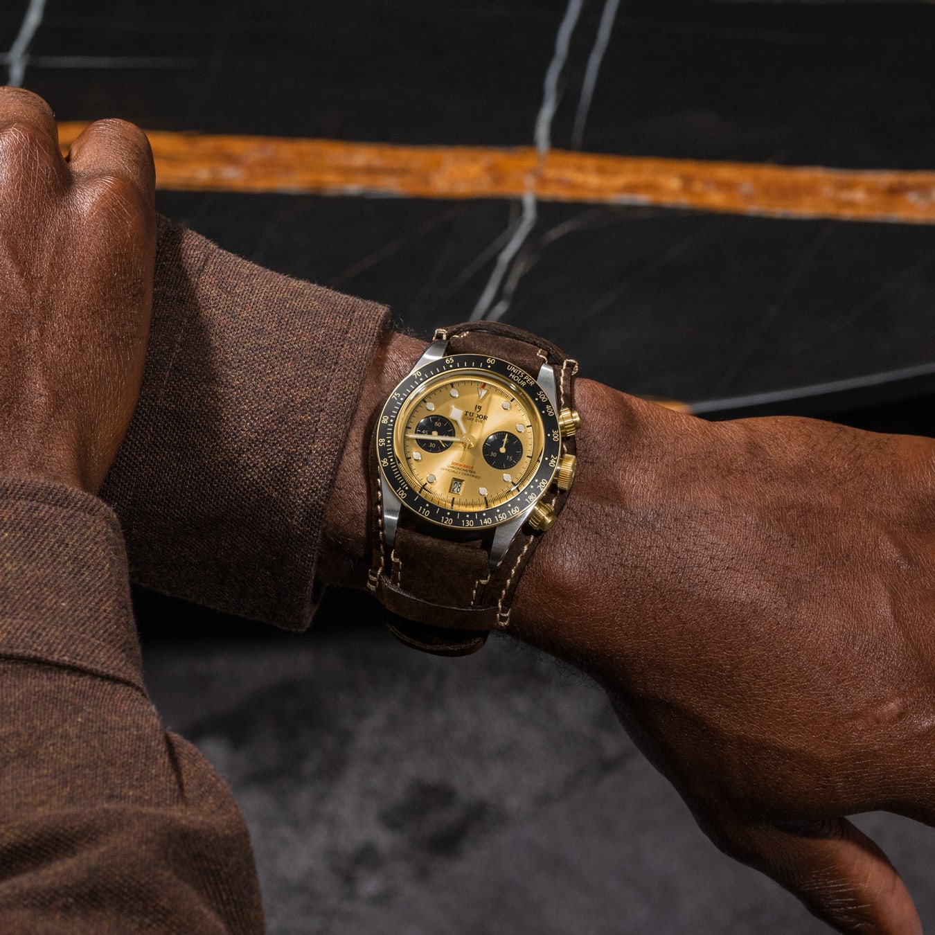 Tudor black bay chrono s&g discount