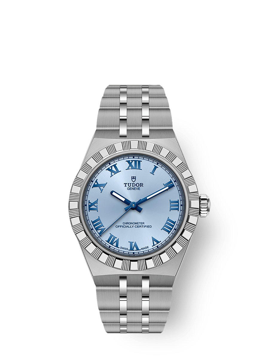 TUDOR Royal saati - 30 mm çelik kasa, Açık mavi kadran - m2830a1a0