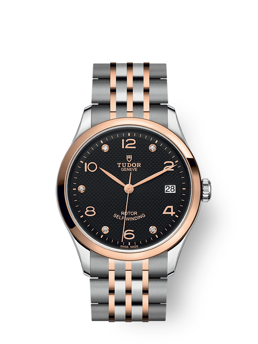 TUDOR 1926 watch - 36mm steel case, Rose gold bezel - m91451-0004