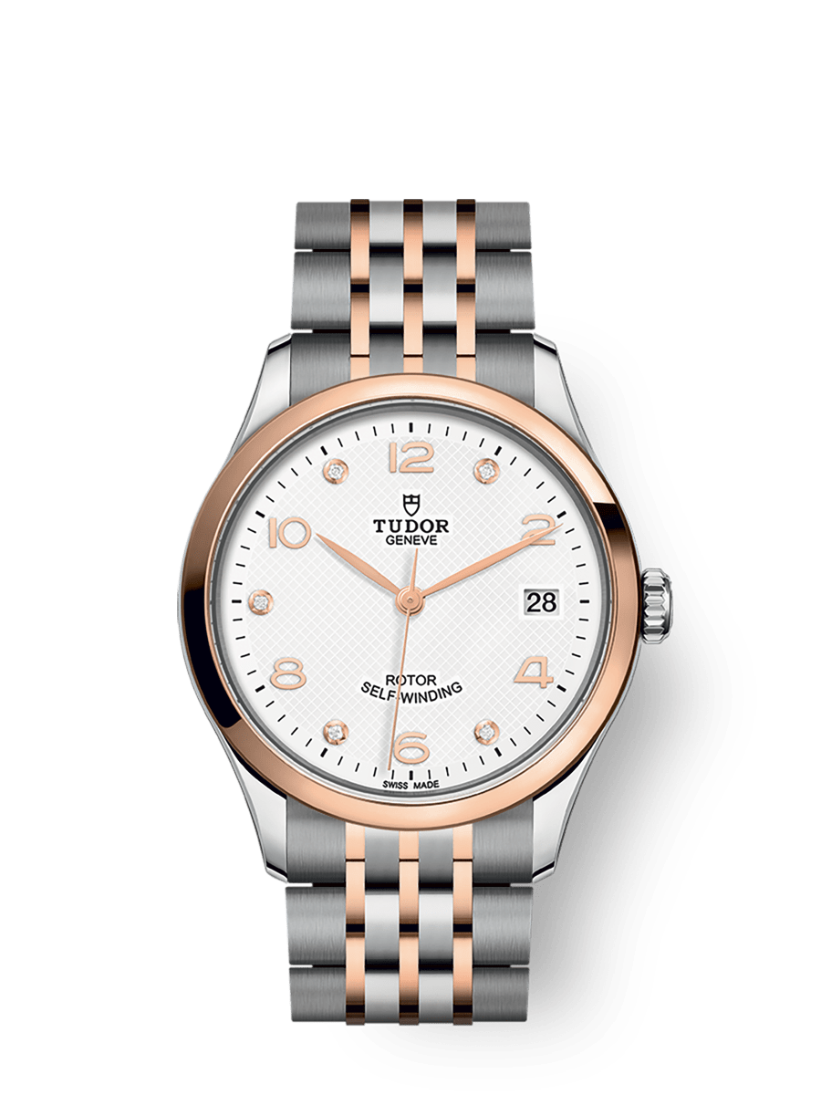 TUDOR 1926 watch - 36mm steel case, Rose gold bezel - m91451-0011