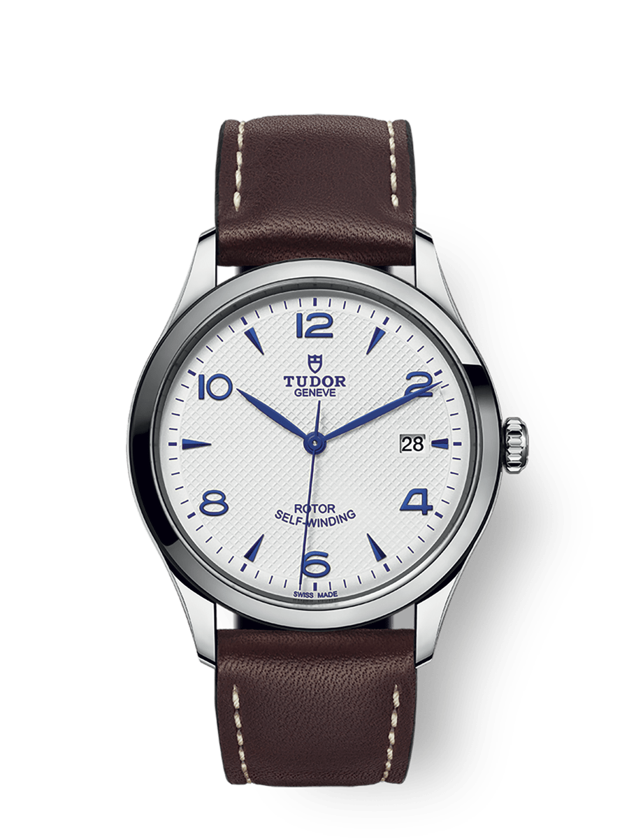 TUDOR 1926 watch - 39mm steel case, Brown leather bracelet