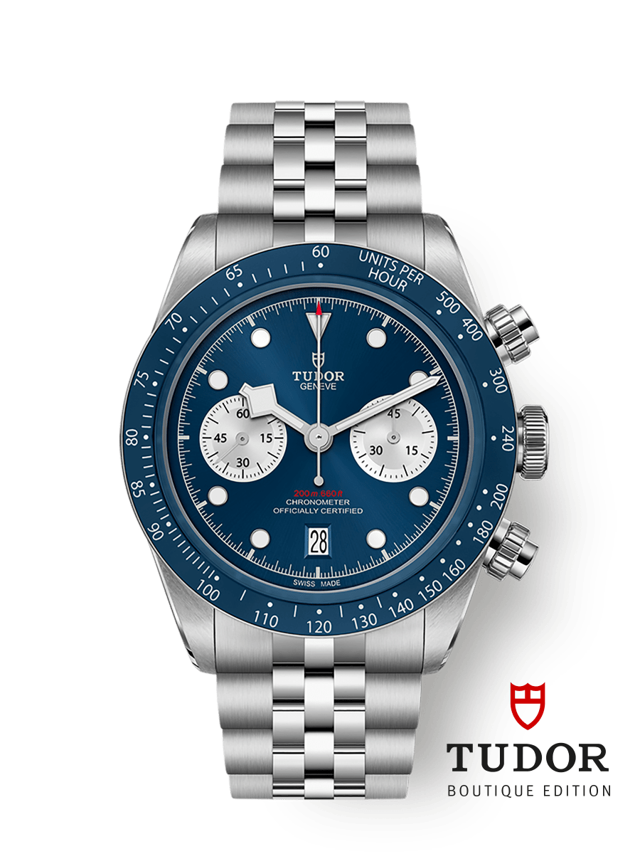 Chronograph blue dial discount