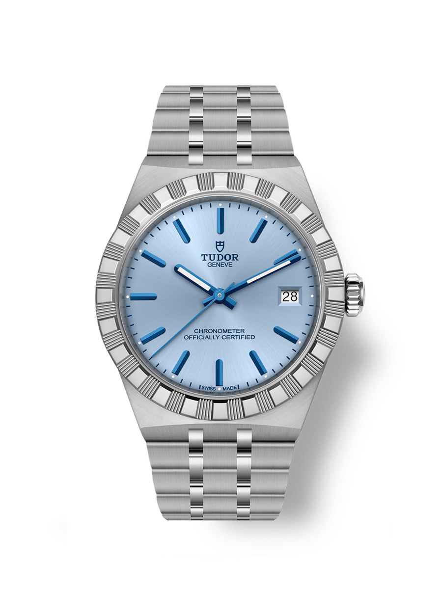 TUDOR Royal Caixa de 36 mm em aço Mostrador azul-claro