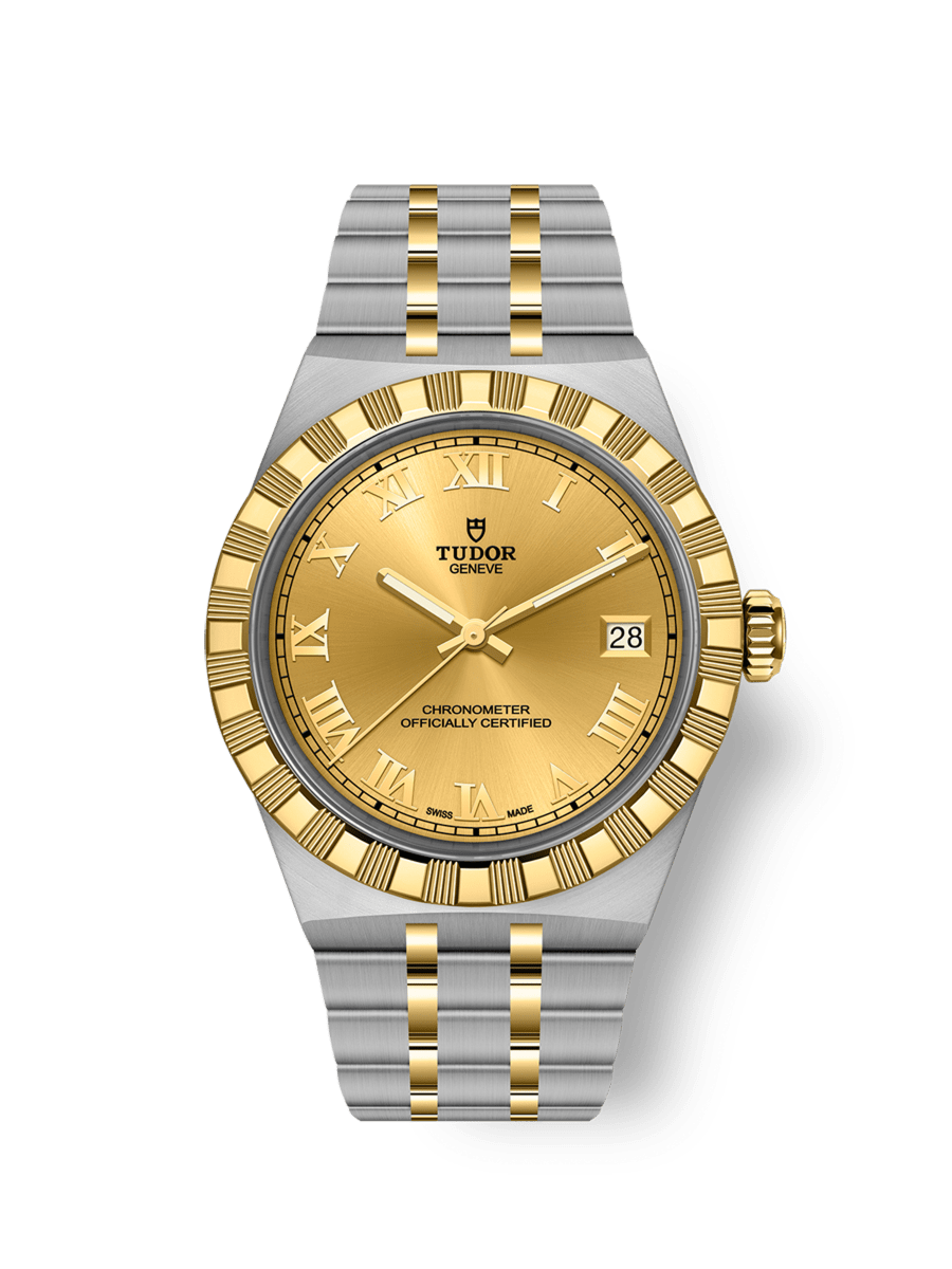 TUDOR Royal Caixa de 36 mm em aço e ouro amarelo Bracelete em aço e ouro amarelo