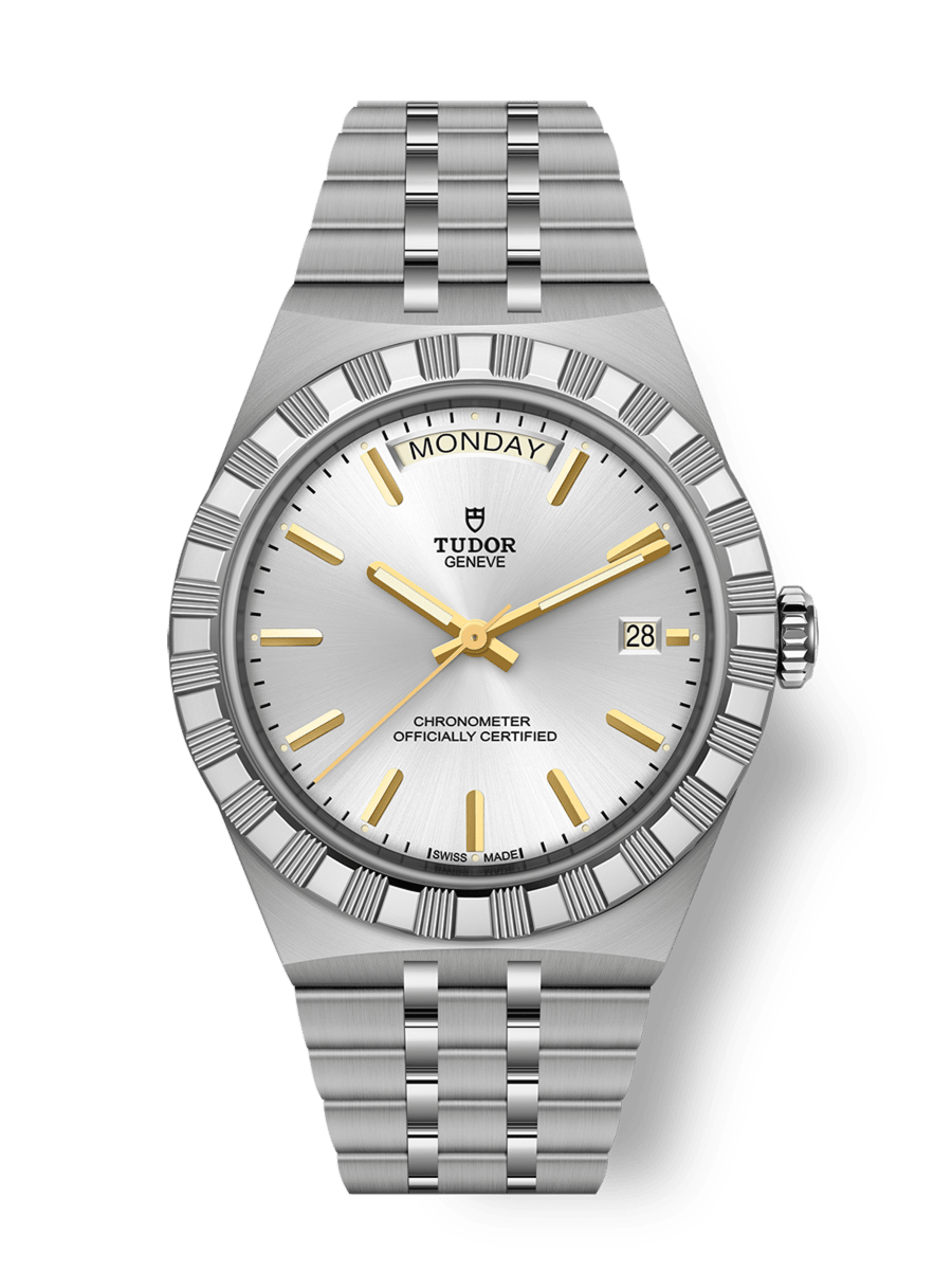 TUDOR Royal Caixa de 40 mm em aço Mostrador prateado
