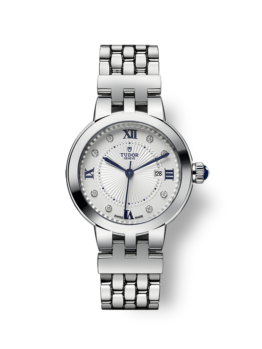 Clair de Rose Caixa de 30 mm em aço Bracelete em aço