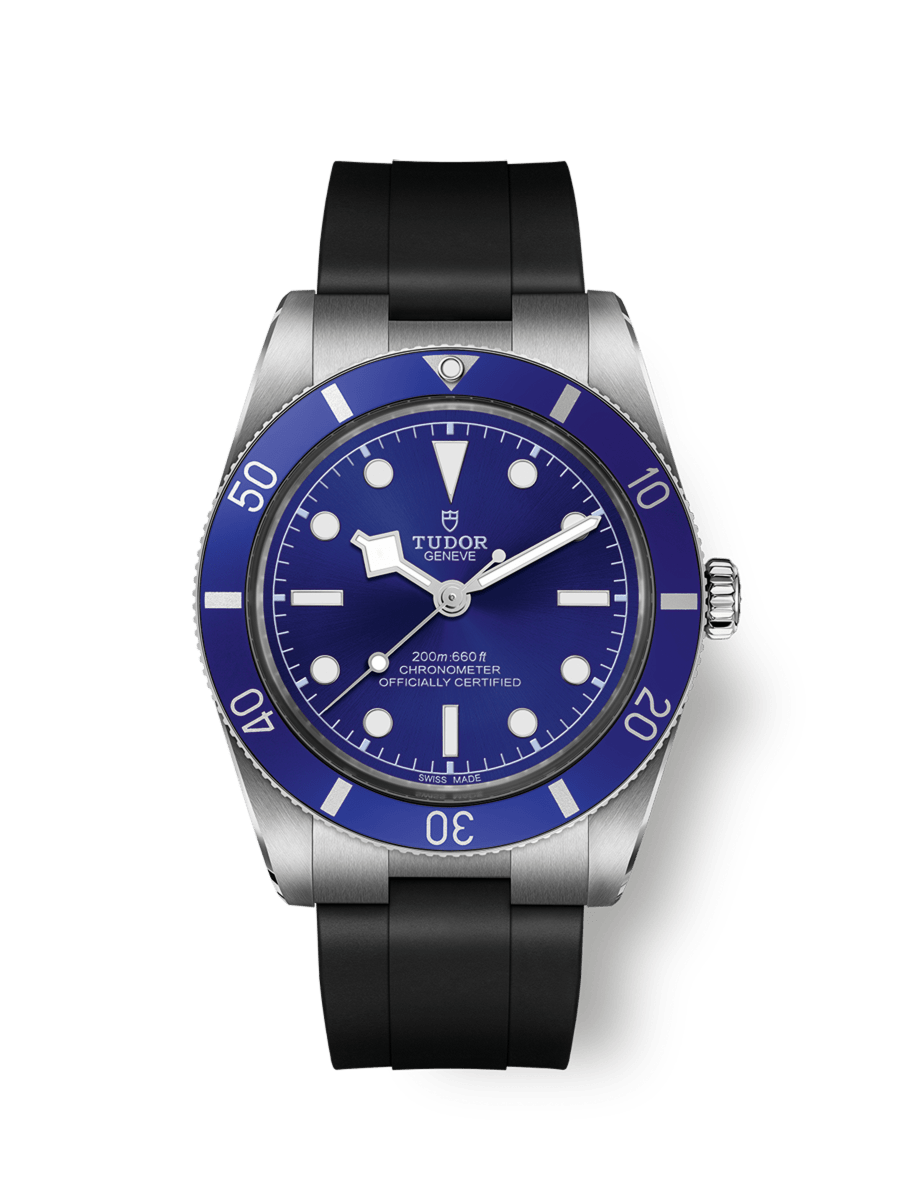 Black Bay 54 Stalen 37mm-kast Zwarte rubberen band