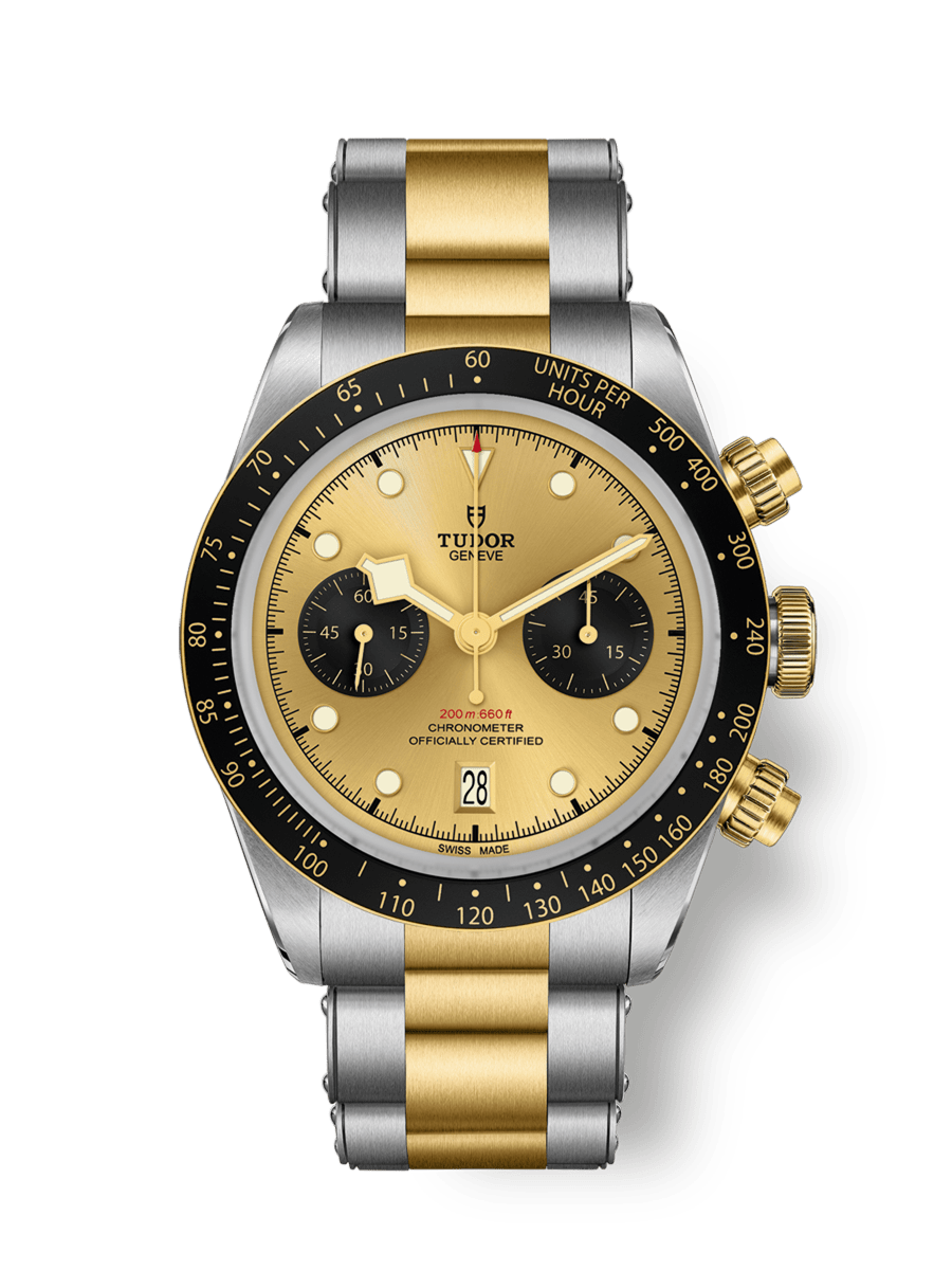 Black Bay Chrono S&G Stalen 41mm-kast Staal en geelgouden band