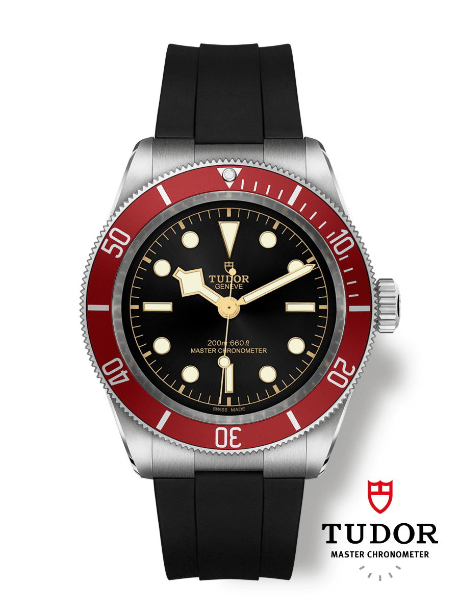 Black Bay 41 mm çelik kasa Siyah kauçuk kayış