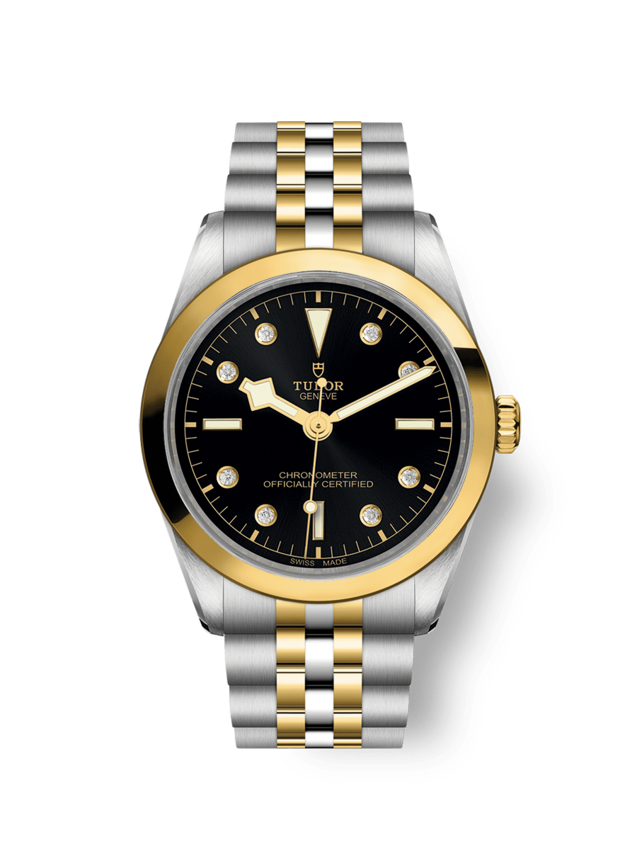 Black Bay One 36 S&G 36mm 스틸 앤 옐로우 골드 케이스 다이아몬드가 세팅된 다이얼