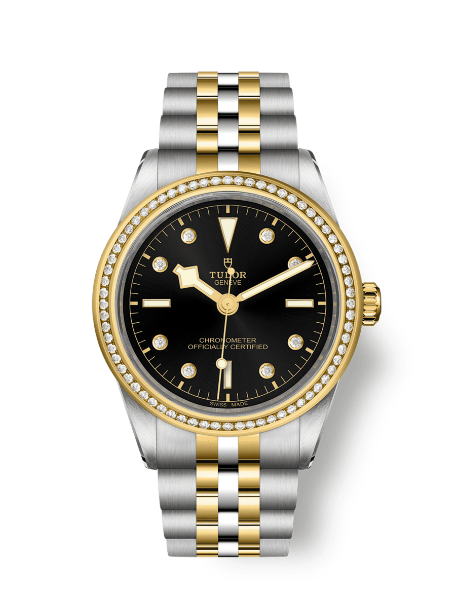 Black Bay One 39 S&G Stalen 39mm-kast Wijzerplaat met diamanten