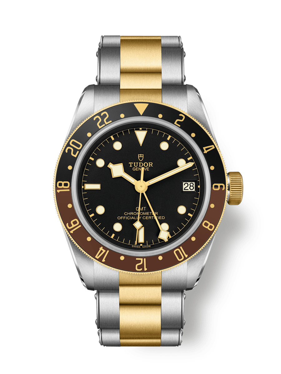 Black Bay GMT S&G 鋼錶殼，直徑41毫米 黃金及鋼錶帶