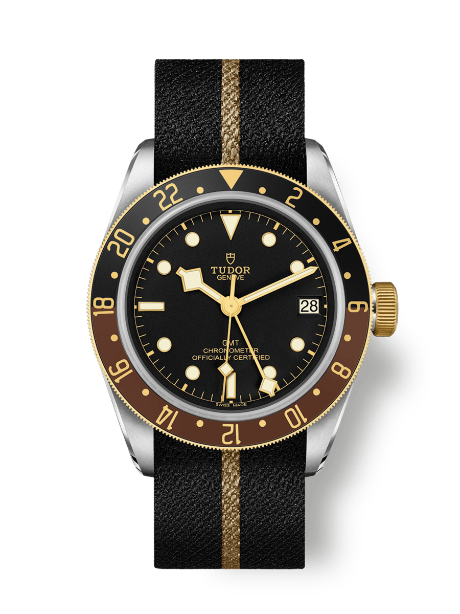 Black Bay GMT S&G Gehäuse in Edelstahl, 41 mm Schwarzes Zifferblatt