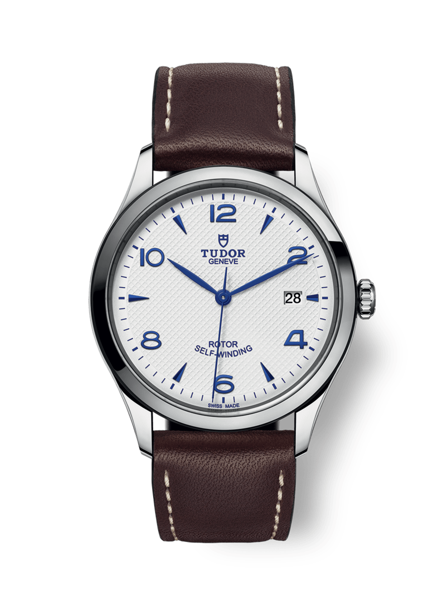 TUDOR 1926 39 mm スチール製ケース ブラウンレザーストラップ