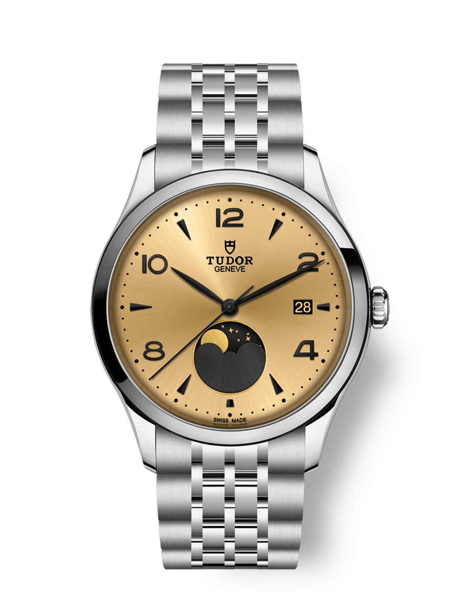 TUDOR 1926 Luna Gehäuse in Edelstahl, 39 mm Mondphasenanzeige