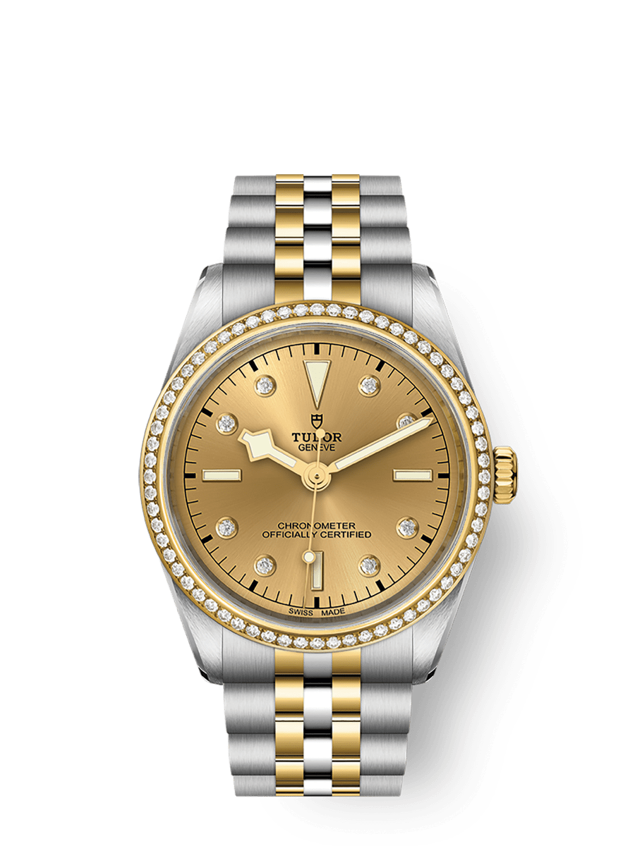 Black Bay One 36 S&G 36 mm çelik ve sarı altın kasa Pırlantalı kadran