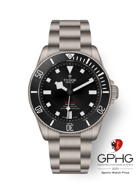 Pelagos 39 Unidirectionele bezel Titanium band Zwarte rubberen band