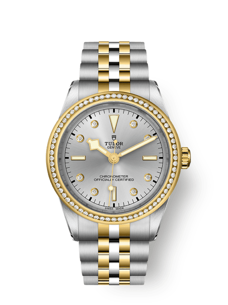 بلاك باي وان ٣٩ أس آند جي علبة من الفولاذ بقطر ٣٩ مم مينا مرصع بالألماس