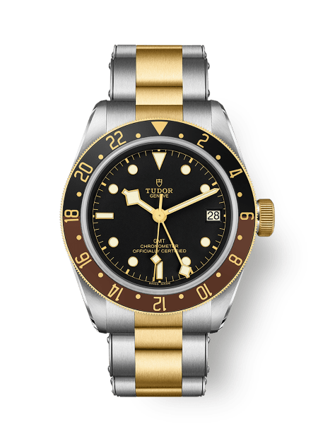 Black Bay GMT S&G Stalen 41mm-kast Staal en geelgouden band