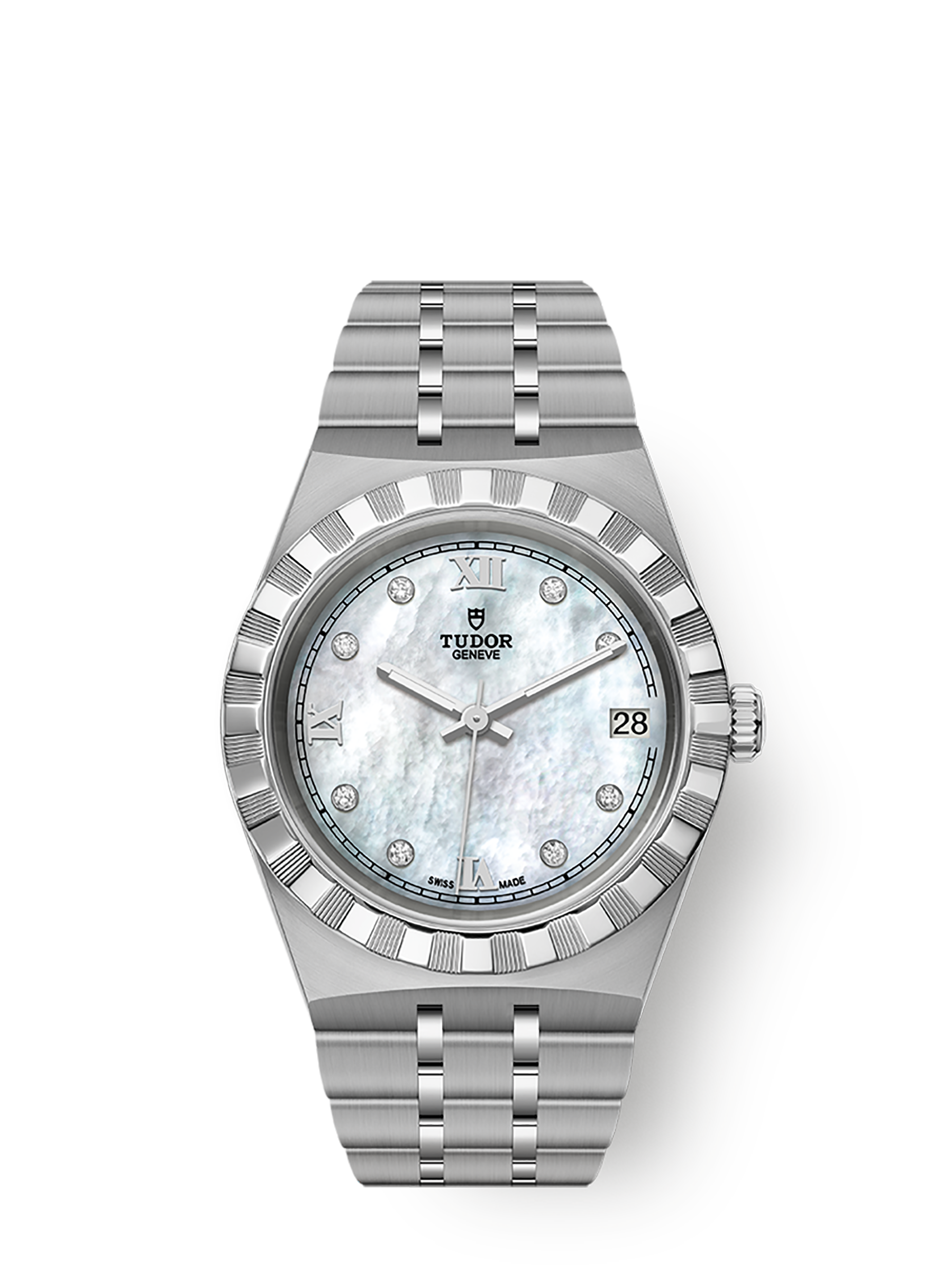 TUDOR チューダー ロイヤル　自動巻き腕時計 ブラック　ダイヤモン 中古)TUDOR チューダー ロイヤル 28500-0003 ブラックローマ（商品ID