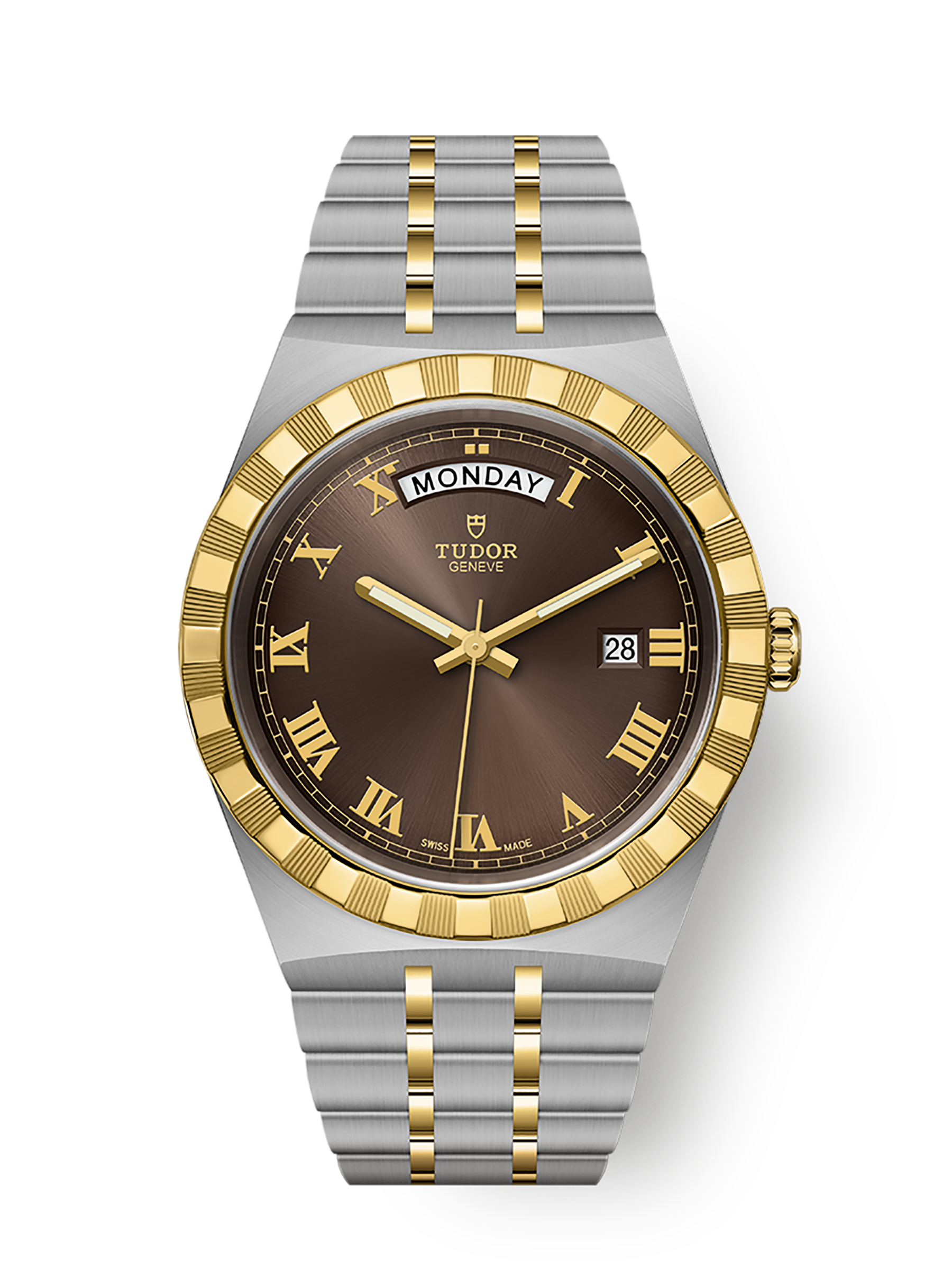 最終価格[美品]TUDORロイヤル41mm腕時計 自動巻き ダイヤモンド TUDOR Royalウォッチ - 34 mm スチール製ケース, サーモンピンク